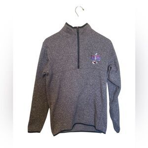 Antigua Kansas City Super Bowl Charcoal 1/4 Zip-Up Mens Sz M Pull Over Sweater